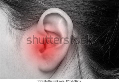 Close Female Ear Source Pain Earache Stock Photo Edit Now 1285668217