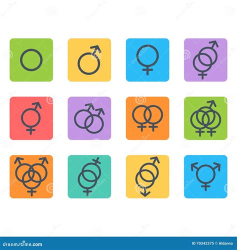 Sexual Orientation Icons Stock Vector Illustration Of Heterosexual