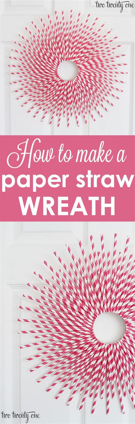 Paper Straw Wreath Straw Wreath Paper Straws Crafts Straw Crafts