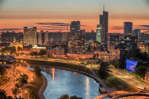 Aerial View Of Vilnius Capital City Of Lithuania Stock Photo Image