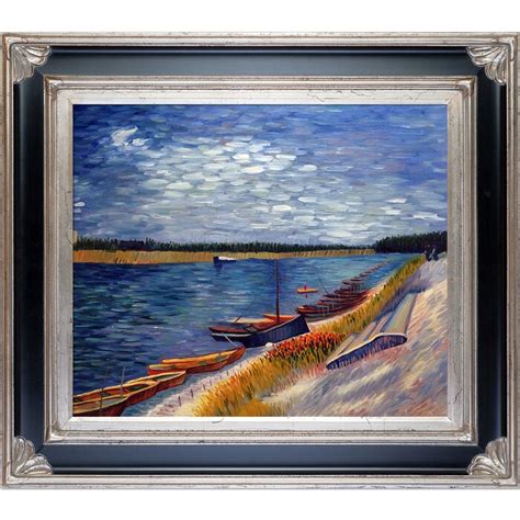 Vault W Artwork Moored Boats By Vincent Van Gogh Moored Boats By