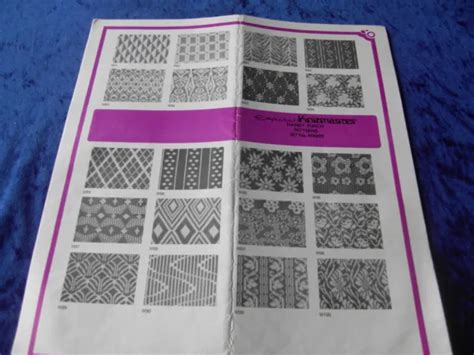 handy punch pattern set m1005 knitmaster silver reed knitting machine used 12 46