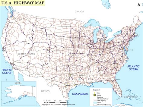 Free United States Road Map And Travel Information Download Free