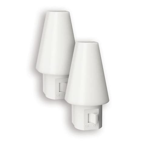 Westek Frosted Manual Switch Led Night Light 2 Pack Nl Tipi F2 The