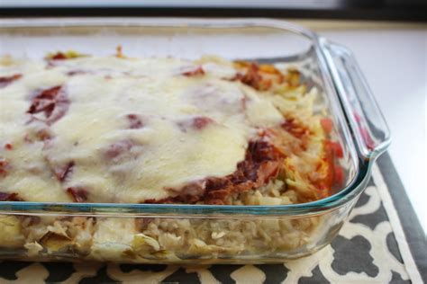 Canned corned beef is combined with macaroni, cheese, cream of chicken soup, and vegetables. Corned Beef and Cabbage Casserole | AllFreeCasseroleRecipes.com