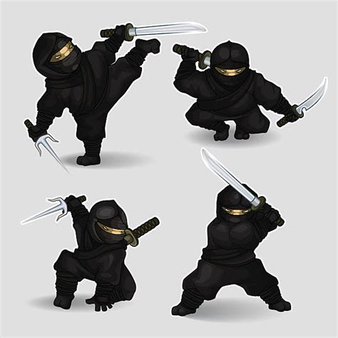 Pictures Of Cartoon Ninjas Pictures Illustrations Royalty Free Vector