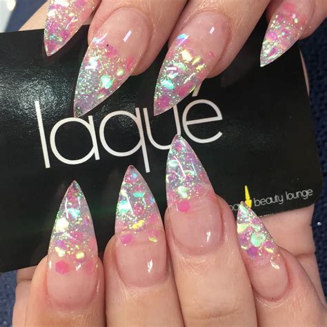 Beautiful Nails With Iridescent Glitter Tips By Dianaram1207 Nagels