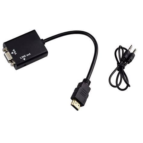 1080p Hdmi Male To Vga And Audio Hd Video Cable Converter Adaptervga To