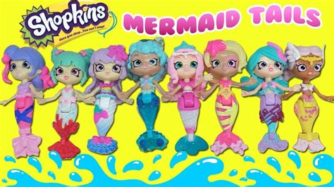 Shopkins Happy Places Mermaid Tails Opening Full Set Dolls