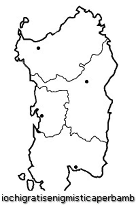 Piantina sardena da stampare : Mappa Muta Sardegna