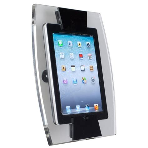 Ipad Air Wall Mount Clear Acrylic Rotates 360 Degrees Hide Or Expose