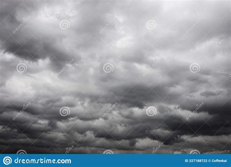 Dark Cloud Rainy Season Storm Gloomy From High Depression Darkness