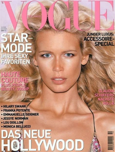 Claudia Schiffer Claudia Schiffer Vogue Magazine Covers Vogue Germany