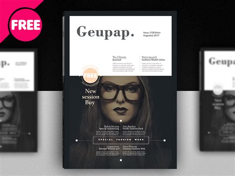 Free Fashion Magazine Cover Template Psd Free Psd Ui Download