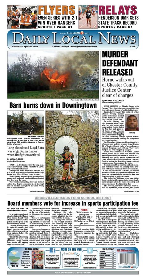 Pin by Daily Local News West Chester on Today's front page | Chester ...