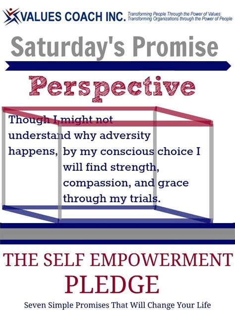 Saturdays Promise Of The Self Empowerment Pledge Perspective Self
