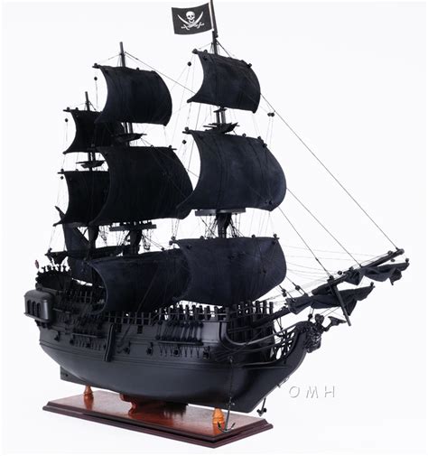 Black Pearl Caribbean Pirate Ship Wooden Model 28 Fully Assembled