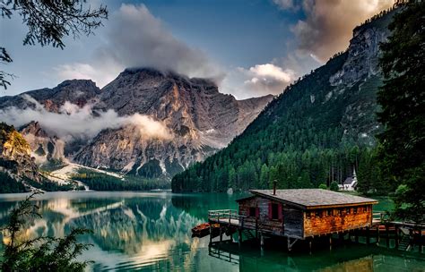 Majestic Mountain And Lake Landscape Image Free Stock