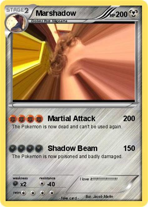 Marshadow should also be used as a capable revenge killer, taking out important threats like. Pokémon Marshadow 14 14 - Martial Attack - My Pokemon Card