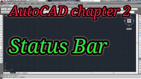 Autocad Chapter 2 Status Bar Youtube