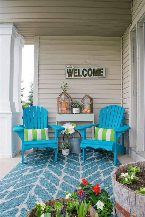 Spring Front Porch Decorating Ideas These Diy Wood Adirondack Chairs