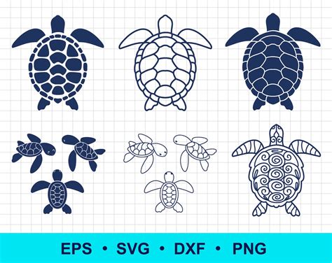 Sea Turtle Svg Png Ai And Dxf Files For Commercial Etsy Australia My