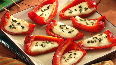 Grilled Cheese Stuffed Roasted Red Peppers Recipe From
