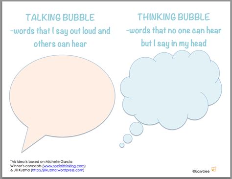 talking bubbles and thinking bubbles work things teaching social skills social skills
