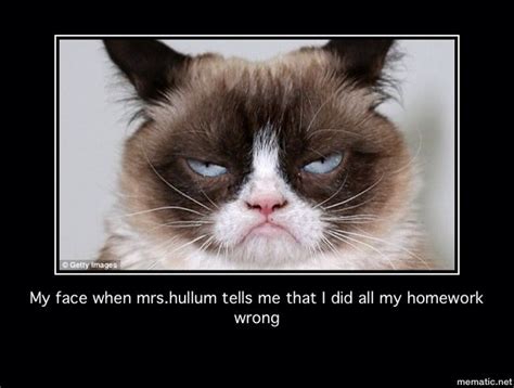Mrshullum Is My Math Teacher Grumpy Cat Grumpy Cat Meme Cat Memes