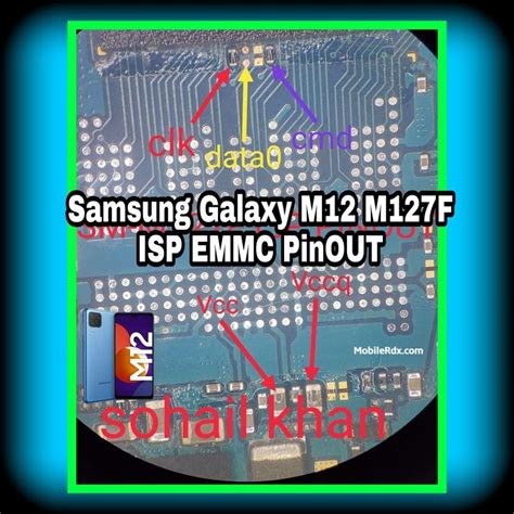 Samsung Galaxy M12 M127f Isp Emmc Pinout Test Point In 2022 Samsung