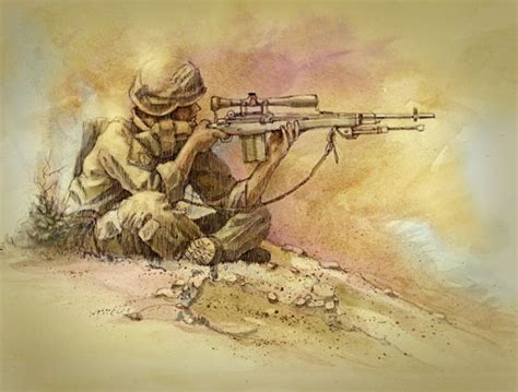 Us Army Sniper By Steve Mitchell Dream Illustration War Artwork