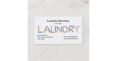 Laundry Services Business Card Zazzle