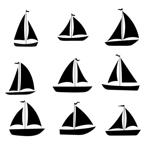 Sailboat Silhouette Vector Art Icons And Graphics For Free Download