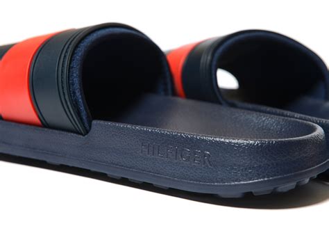 Tommy Hilfiger Synthetic Slides Womens In Navy Blue Lyst