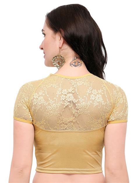 Buy Online Gold Cotton Solid Blouse From Ethnic Wear For Women By Janasya For ₹449 At 54 Off