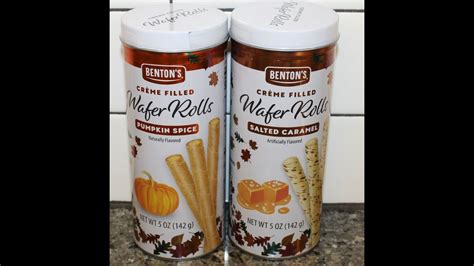 Bentons Aldi Crème Filled Wafer Rolls Pumpkin Spice And Salted