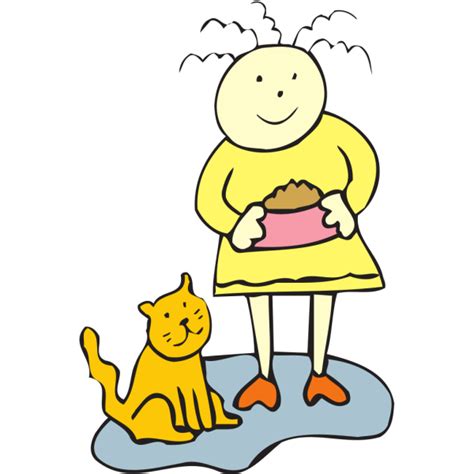 Girl Feeding Her Cat Png Svg Clip Art For Web Download Clip Art Png