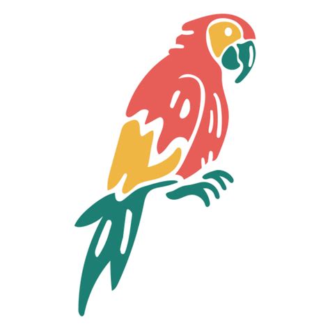 Macaw Tropical Bird Doodle Design Transparent Png And Svg Vector File