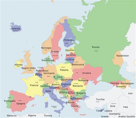 Cartina Europa In Italiano