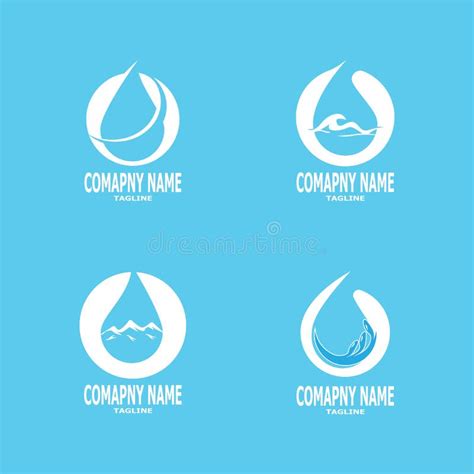 Water Logo Design Vector Illustration Stock Vector Illustration Of