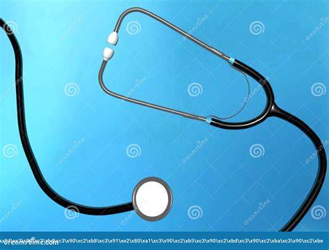 Medicine Equipment Stethoscope For Doctors 3d Illustration Stock