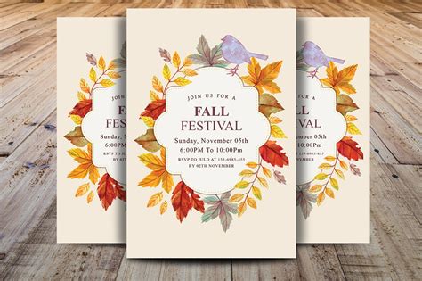 Fall Harvest Party Invitation ~ Postcard Templates