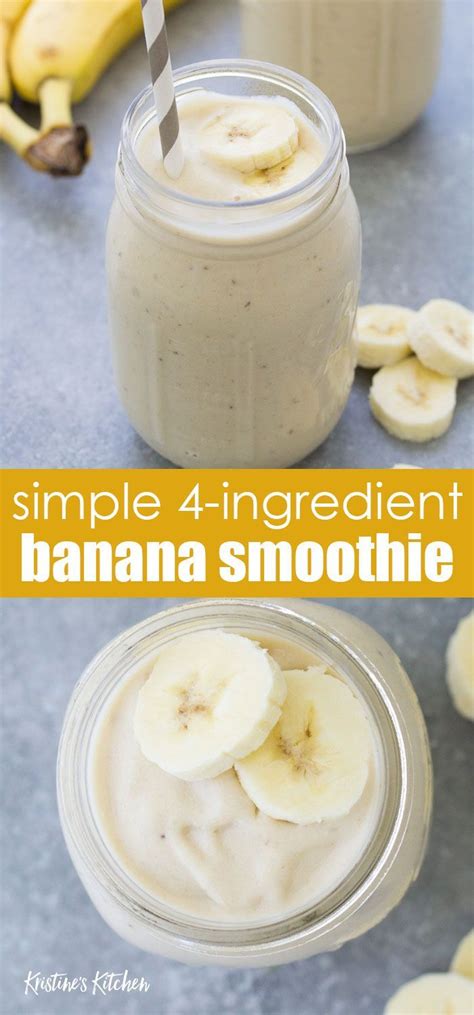 Healthy Banana Smoothie Recipe Made With Just 4 Ingredients This Easy
