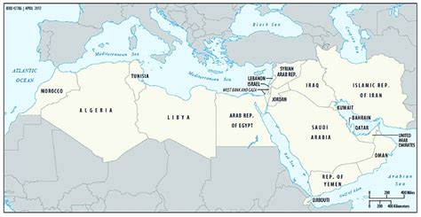 Map Of The Middle East And North Africa Mena Region Source 12