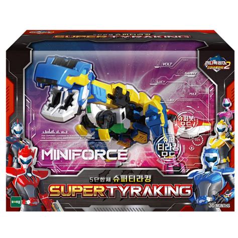 Miniforce Super Tyraking Transformer Toy Car Robot Super Dino Power