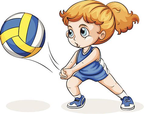 Best Girls Volleyball Illustrations Royalty Free Vector Graphics