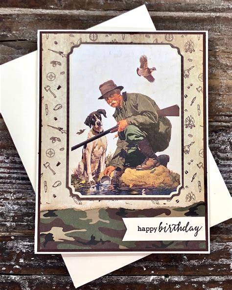 Hunting Themed Birthday Cards Pheasant Hunting Birthday Card Etsy