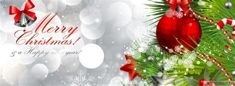Merry Christmas Ornaments Facebook Cover