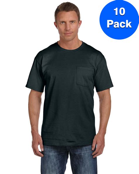 Mens 5 oz. Heavy Cotton HD Pocket T-Shirt 3931P (10 PACK) - Walmart.com