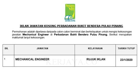 Negeri ini merupakan petempatan british yang pertama di semenanjung malaysia. Jawatan Kosong Terkini Perbadanan Bukit Bendera Pulau ...